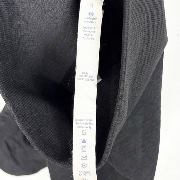 Lululemon Womens In The Flow Crop Heathered Gray Seamless Lightweight Size 4 - Picture 5 of 7